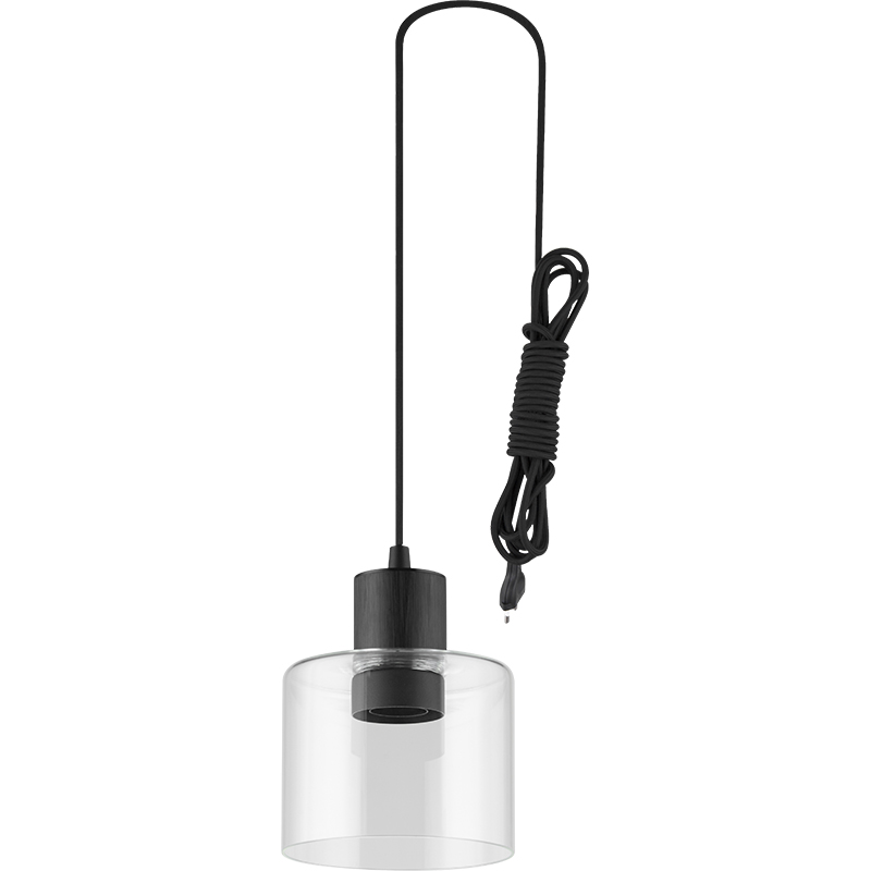 Modren Simple Lumière Lustre Attrayant Décoratif En Verre Clair Pendentif Réglable E27 Dim