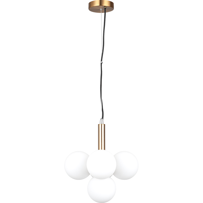 LOLLIPOP suspendu fil lumière lustre verre opale réglable boule de verre pendentif 5lys G9