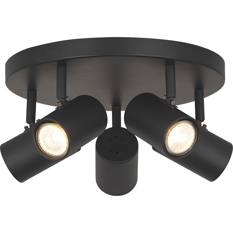 Plafonnier de style moderne nordique Spot de plafond décoratif simple 5lys Sandy Black GU10