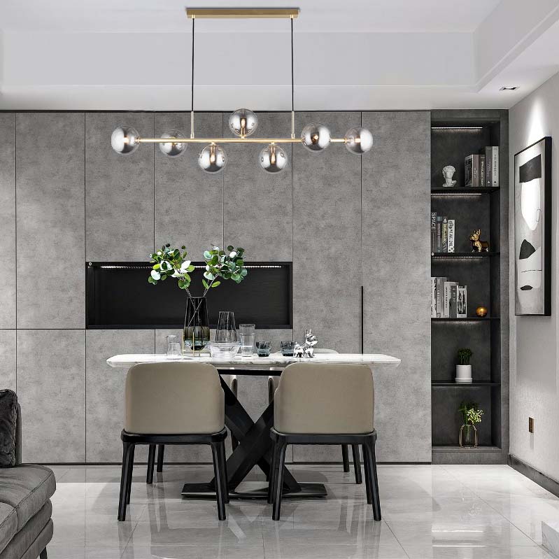 Nordic Authenic Design Suspension Décorative Réglable Suspension Lumière 7lys Matt Brass & Smoky Glass G9