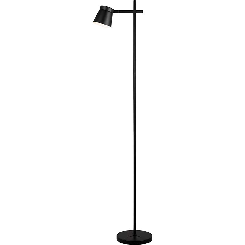 Lampadaire minimaliste G9 avec une esthétique élégante et noire mate