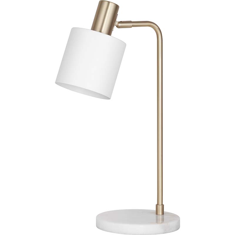 Lampe de table élégante au design nordique authentique pour la lecture blanc mat E27