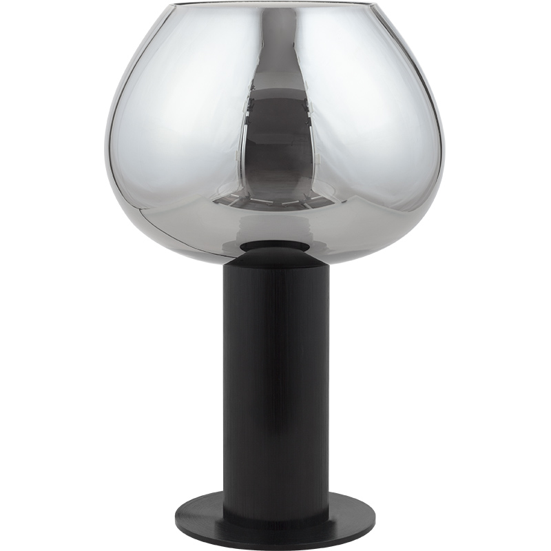 Moderne Colonne Élégante Lampe De Bureau Kelly Lampe De Table Décor Lumière Pleine Fumée Verre E27 Dim