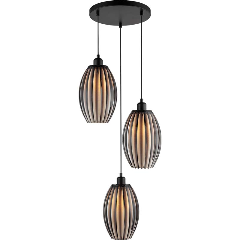 Lampe de bureau décorative au design Calamaris avec douille E14 et couleur gris fumée