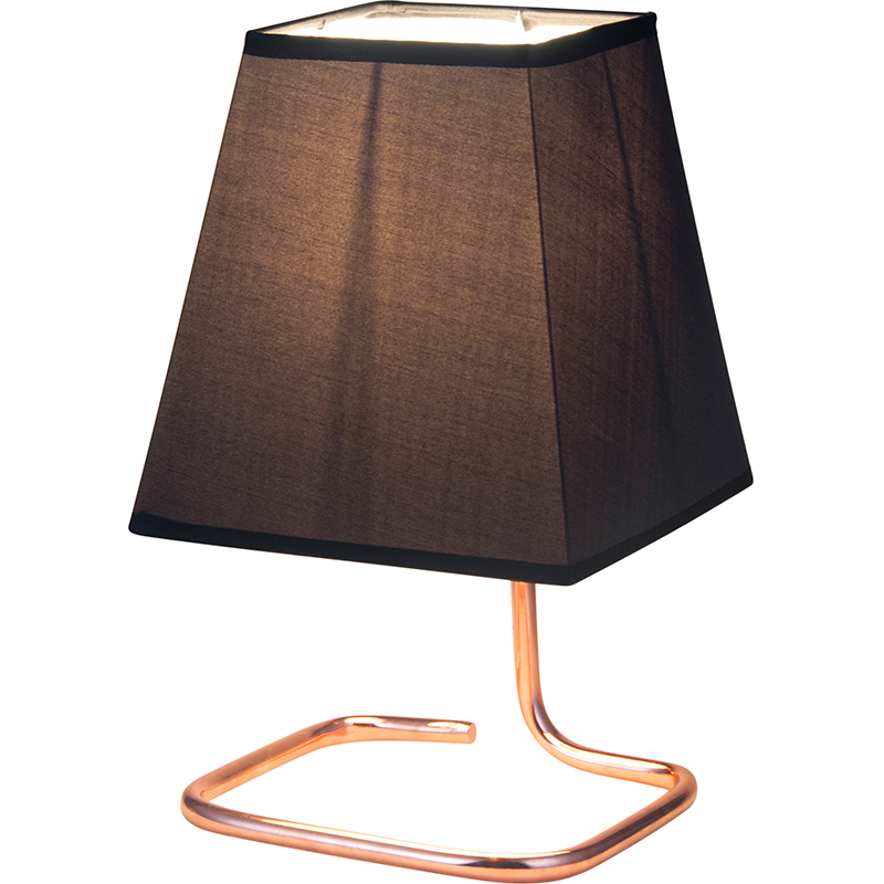 Lampe de table à abat-jour beige et noir à contreventement en fil fait à la main avec un design simple E14