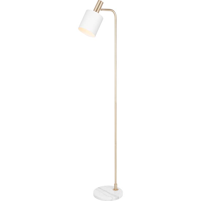 Lampadaire design nordique authentique élégant pour la lecture blanc mat E27