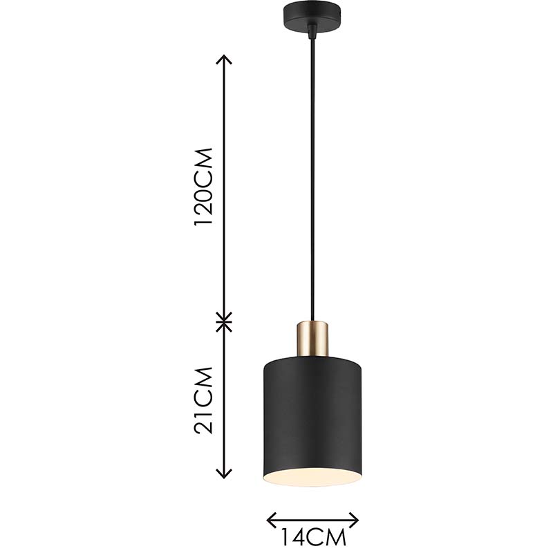 Lustre simple moderne décoratif abat-jour suspendu cylindrique réglable à l'intérieur blanc E27