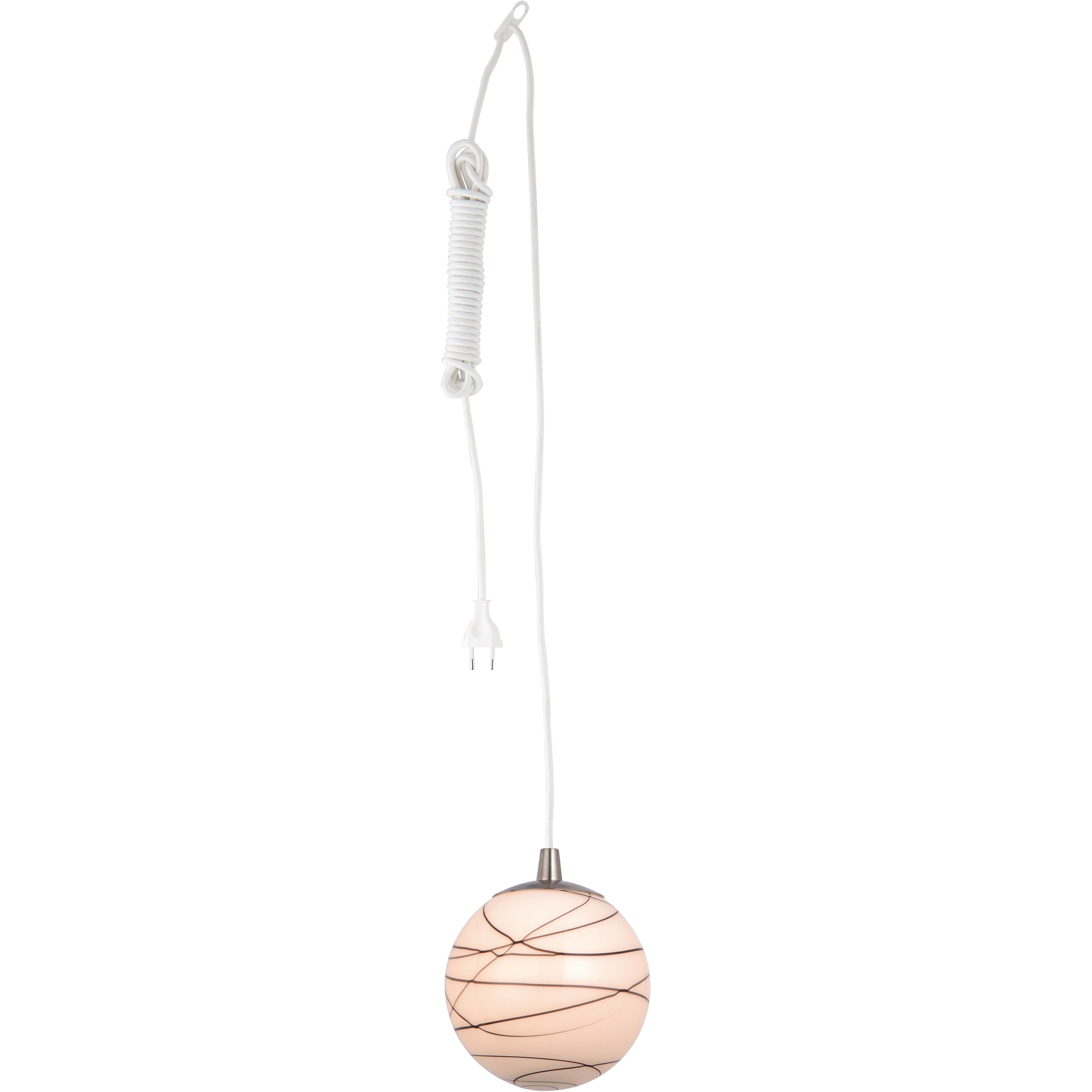 Lampe à suspension boule réglable faite à la main unique en verre avec ligne noire G9