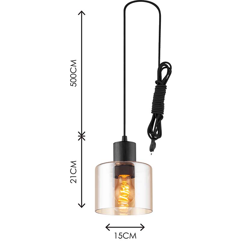 Modren Simple Lumière Lustre Attrayant Décoratif Ambre Verre Réglable Pendentif Lumière E27 Dim