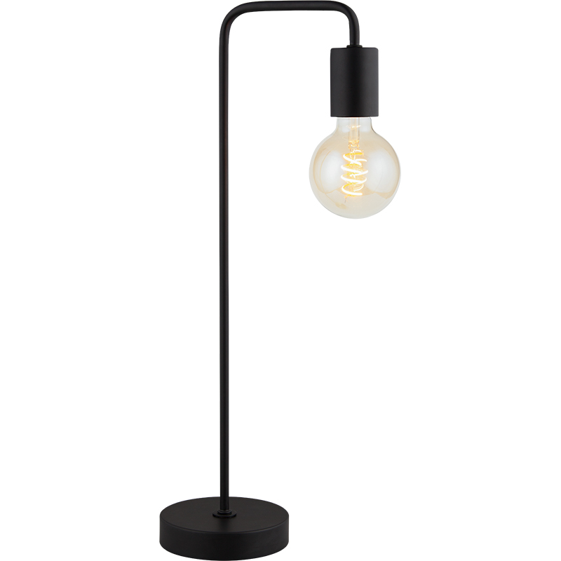 Lampe de bureau au design authentique moderne simple lampe de table industrielle vintage noir mat E27