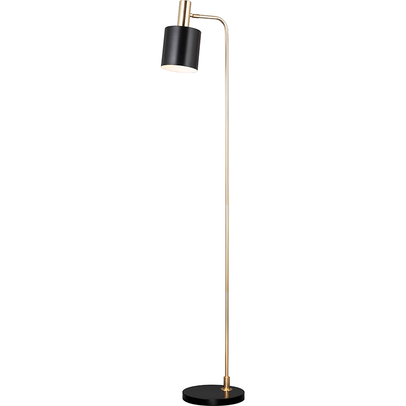 Élégant lampadaire noir mat au design nordique authentique E27