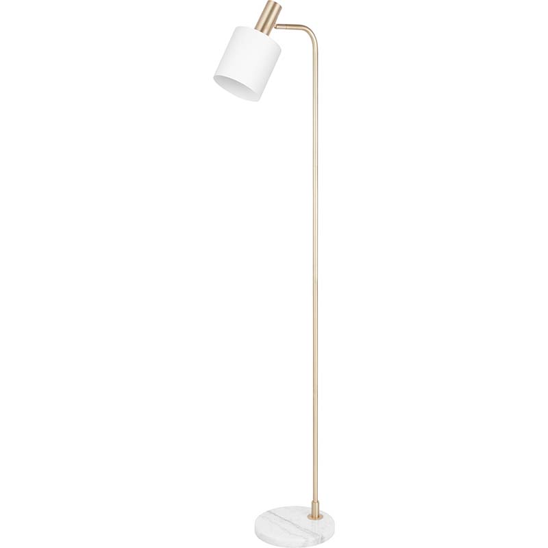 Lampadaire design nordique authentique élégant pour la lecture blanc mat E27