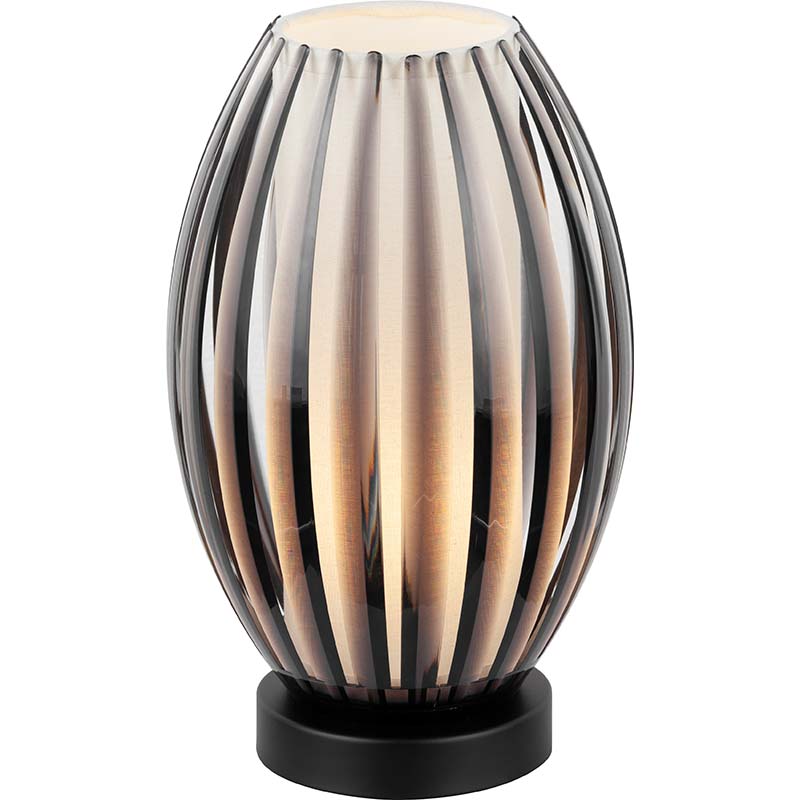 Lampe de bureau décorative au design Calamaris avec douille E14 et couleur gris fumée