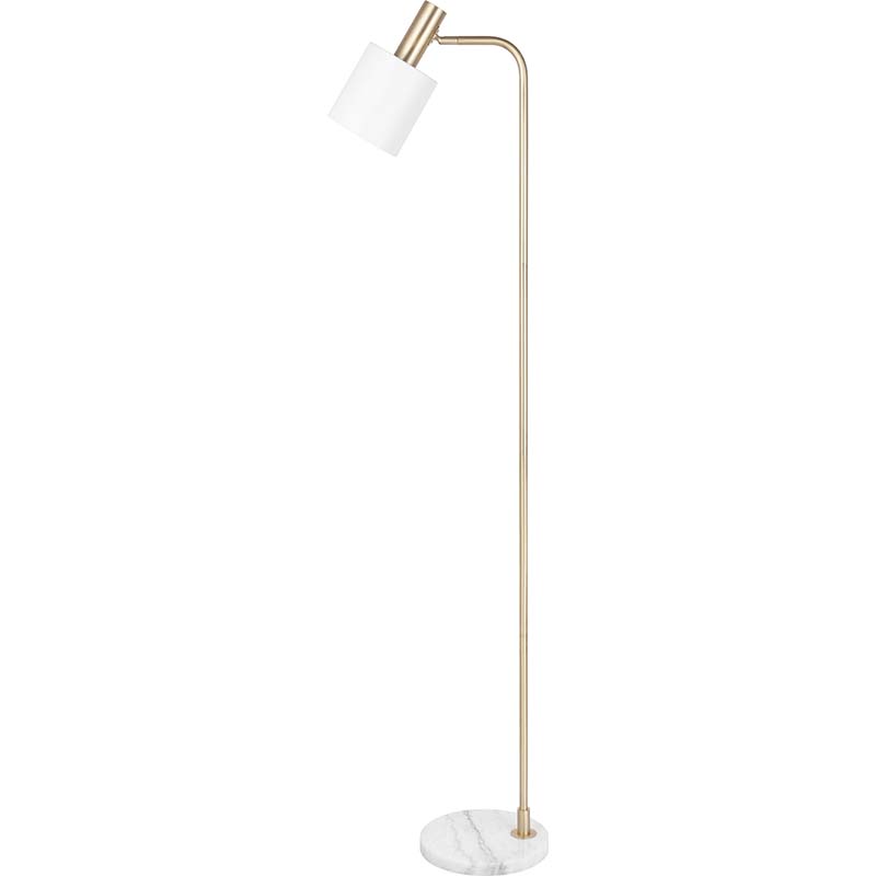 Lampadaire design nordique authentique élégant pour la lecture blanc mat E27