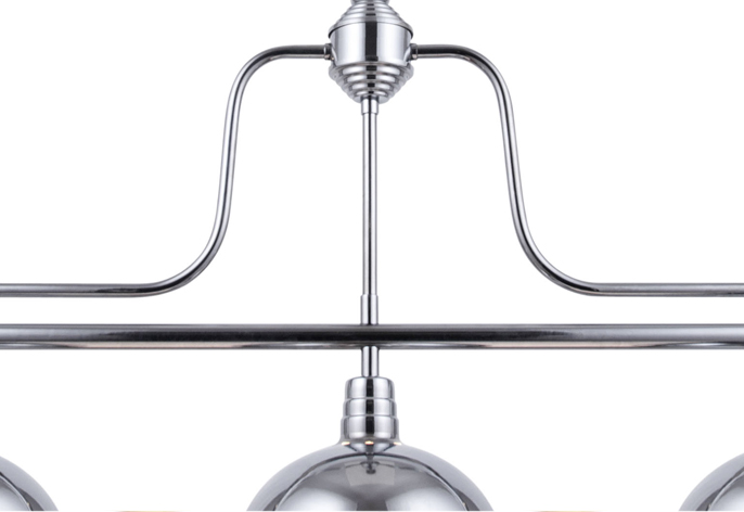 Suspension Nordique en Métal Three Haeds Nickel Chrome E14