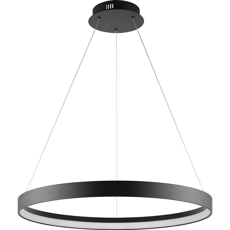 Lampe à suspension moderne à LED Taklampe Sandy Black Dia.61.5cm DIM avec télécommande RF