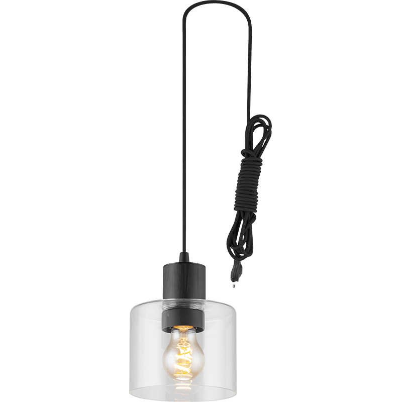 Modren Simple Lumière Lustre Attrayant Décoratif En Verre Clair Pendentif Réglable E27 Dim