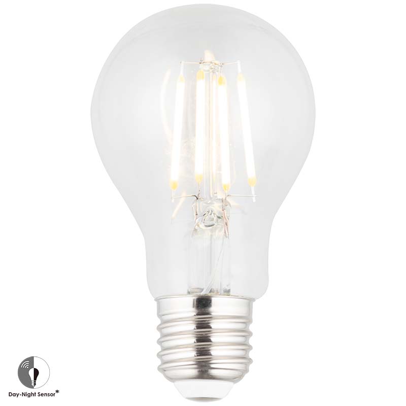 Éclairage Pratique et Efficace 230V E27 A60 LED 7W Capteur Jour-Nuit Ampoule Claire