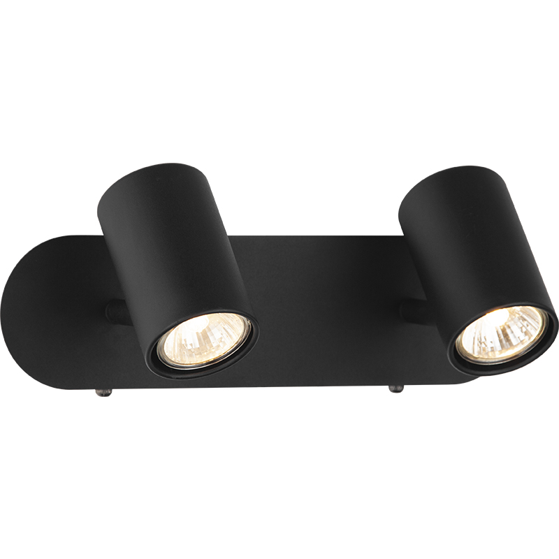 Nordic Modern Style Light Twin Wall Spot Light Home Décoratif Lumière Sable Noir GU10 Dim