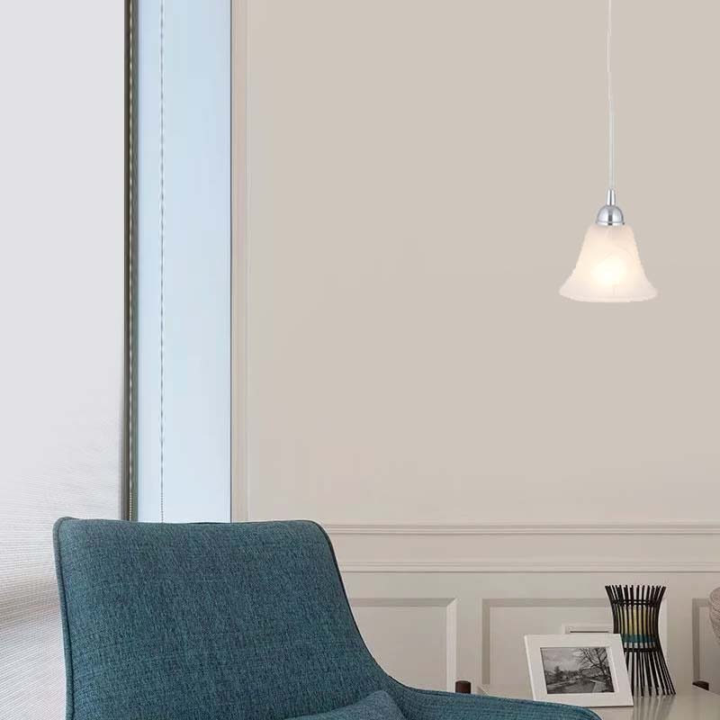 Design classique simple de la suspension en verre Alabasser E14