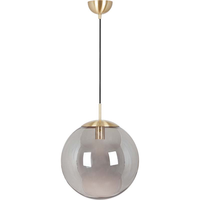 Lumière simple suspendue réglable lumière fumée boule d'herbe suspension Dia35cm laiton mat E27