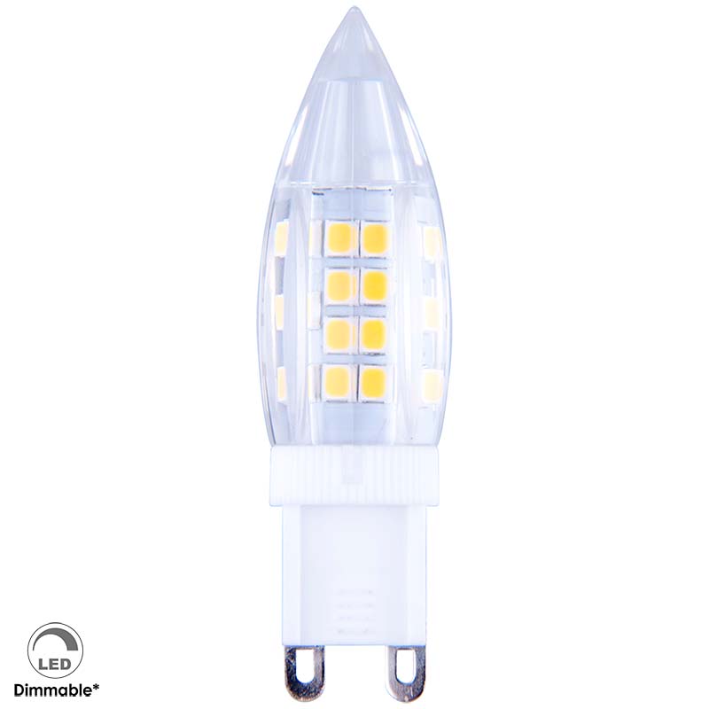 Ampoule LED G9 dimmable avec une consommation électrique de 4W et une température de couleur blanc pur, seulement 18mm de diamètre