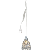 Lampe à suspension réglable en forme de coupe en cristal classique G9