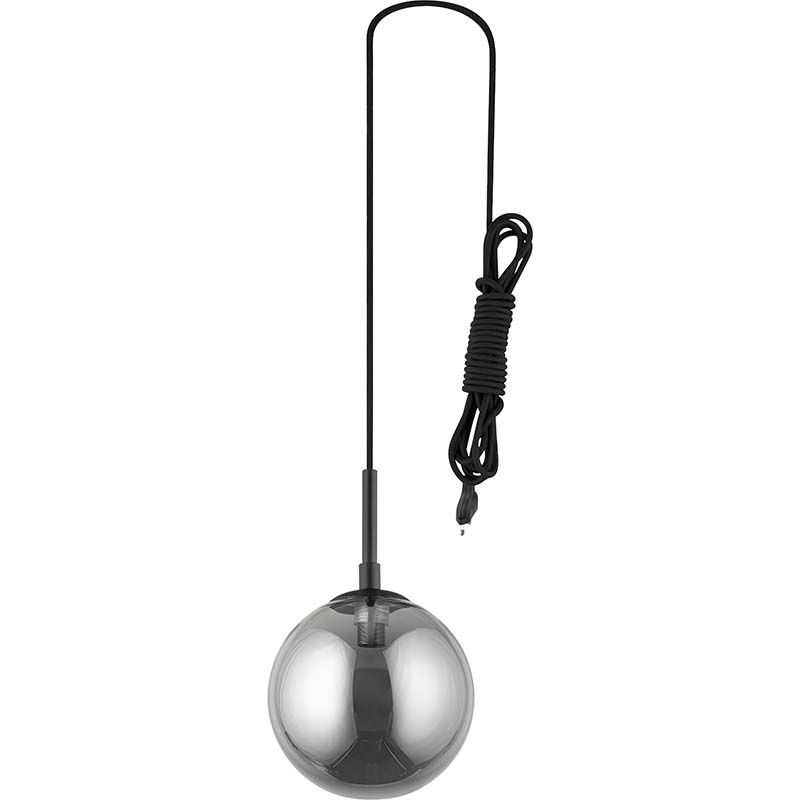 Lampe à suspension simple et attrayante pour fenêtre - Verre fumé Dia.15 G9