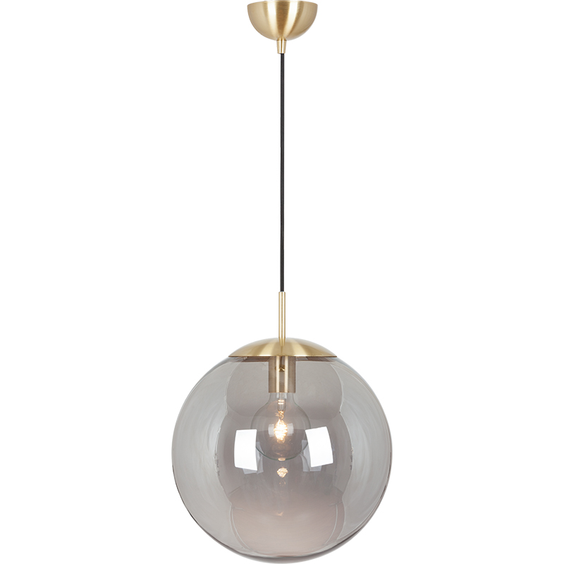 Lumière simple suspendue réglable lumière fumée boule d'herbe suspension Dia35cm laiton mat E27