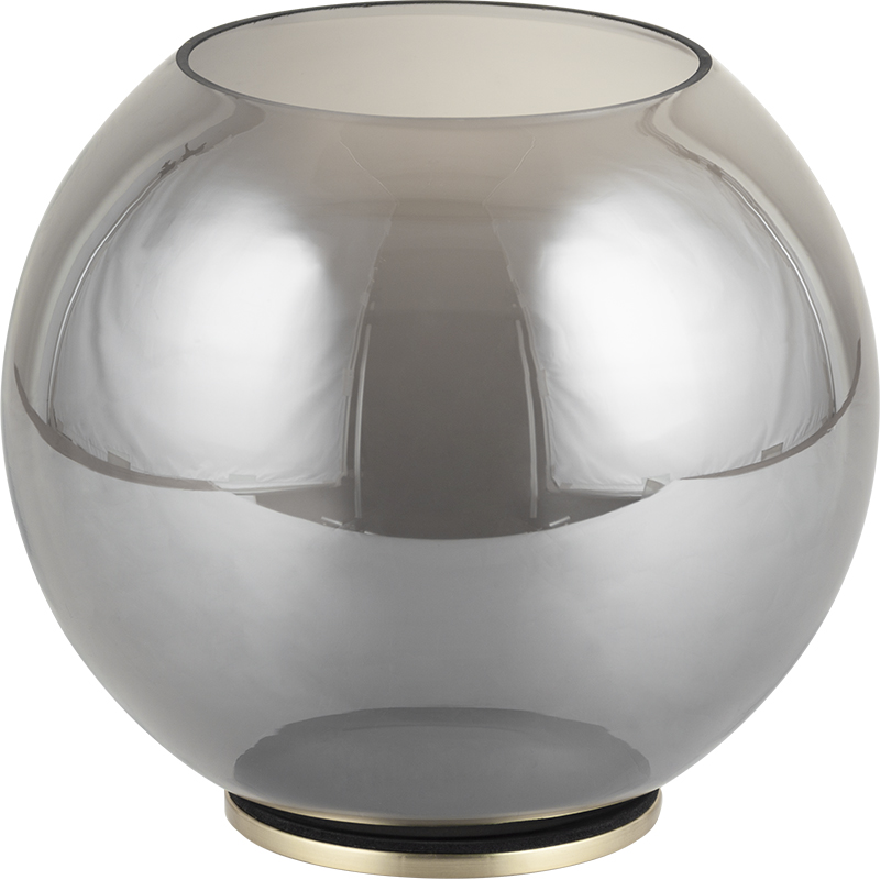 Bougeoir/vase en verre boule décor élégant fumée D20 * H17CM