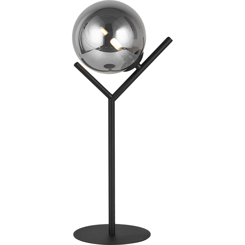 Élégant Nordic Authenic Design Lampe de Bureau Branche Lampe de Table Décor 'Y'-Lampe Fumée Verre G9