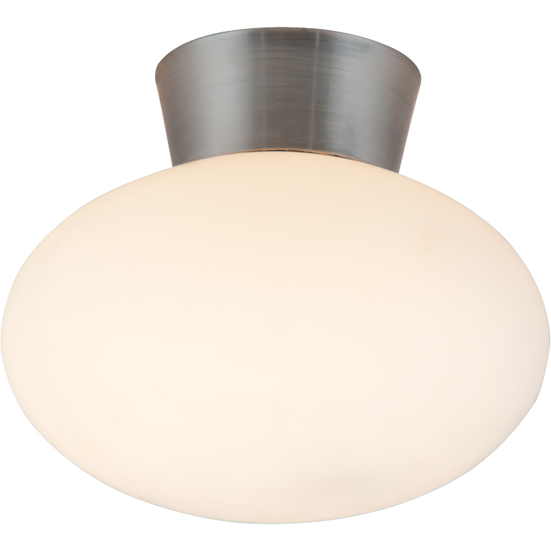 Plafonnier de salle de bain de style rond champignon simple IP44 verre opale E27