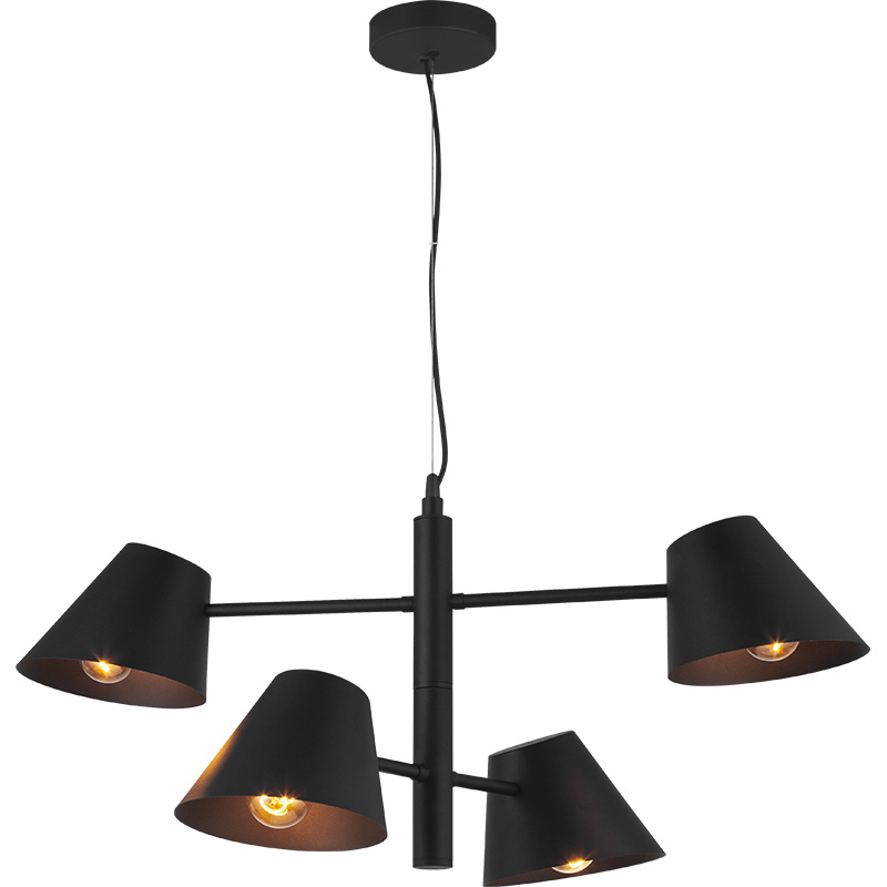 Lampe nordique moderne simple avec bras oscillants jumeaux Suspension réglable au plafond 4lys E27