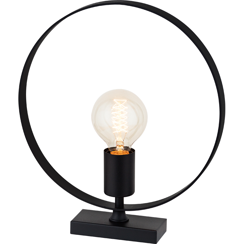 Lampe de table Fram en métal rond au design attrayant E27