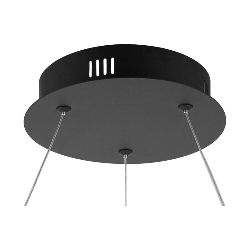 Lampe à suspension moderne à LED Taklampe Sandy Black Dia.61.5cm DIM avec télécommande RF