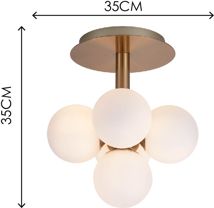 Design élégant en verre de sucette pour plafonnier plafonnier opale 5lys G9