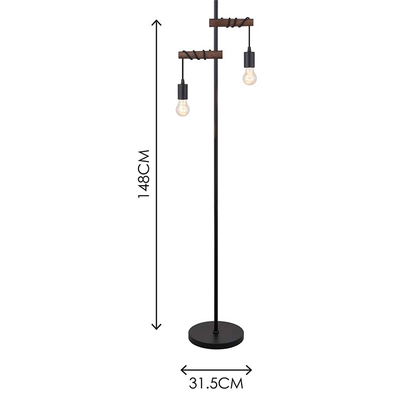 Nature avec le lampadaire design en bois massif