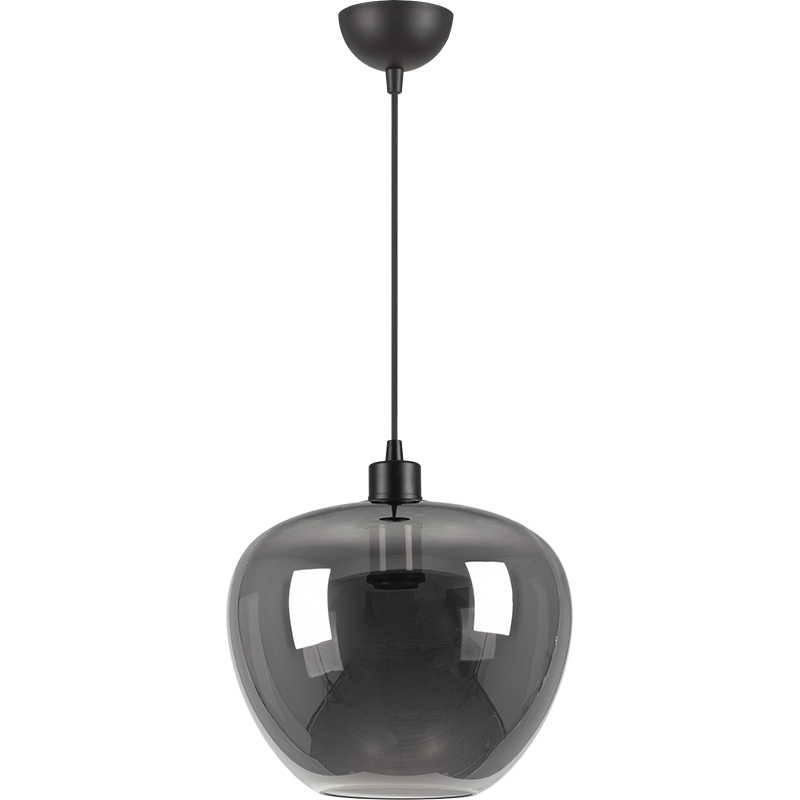 Modren Simple Light Kelly Lustre Full Smoke Glass Suspension Réglable Dia29cm E27