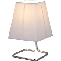 Lampe de table unie simple avec abat-jour en fil de contreventement blanc beige fait à la main E14