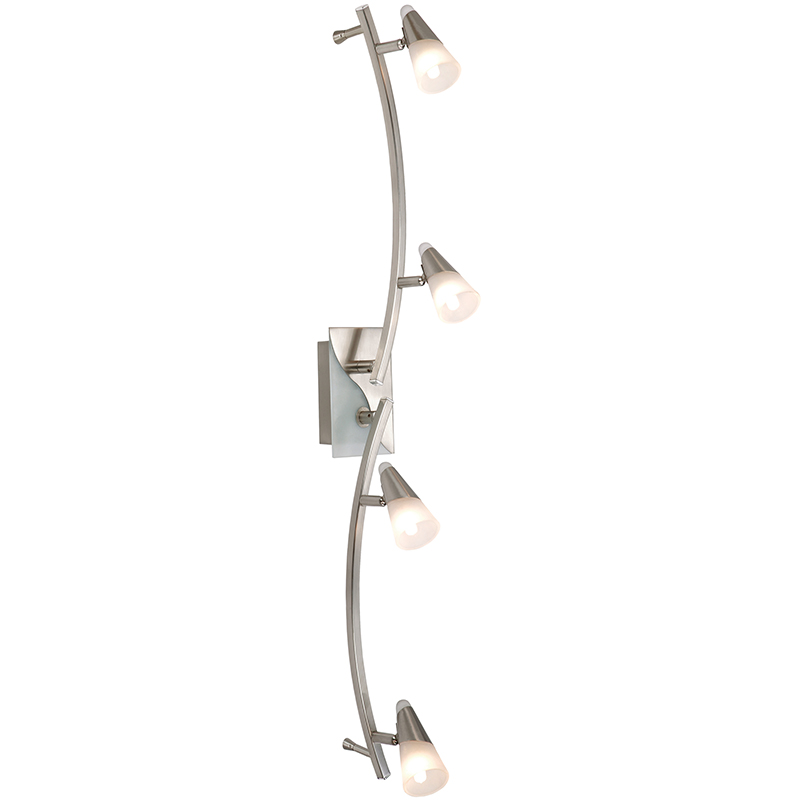 Spot de plafond réglable de conception simple 2 barres de courbe Swingable G9